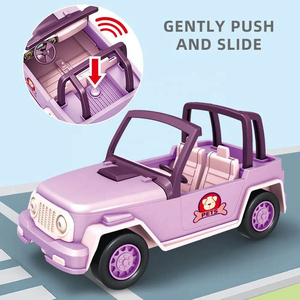 Cute Pet Dollhouse <strong>Camper</strong> <strong>Van</strong> Toy Plastic Camping Car Pretend Play Role Playing <strong>Doll</strong> House Set for Kids Girls - Product Image 2