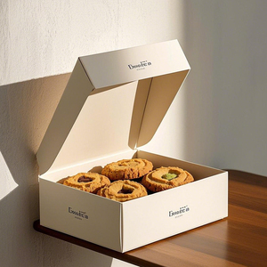 Özel tasarım gıda sınıfı kağit kutu kek gıda çerez beyaz karton kutu pasta Donut Macaron ambalaj kutuları - Product Image 1