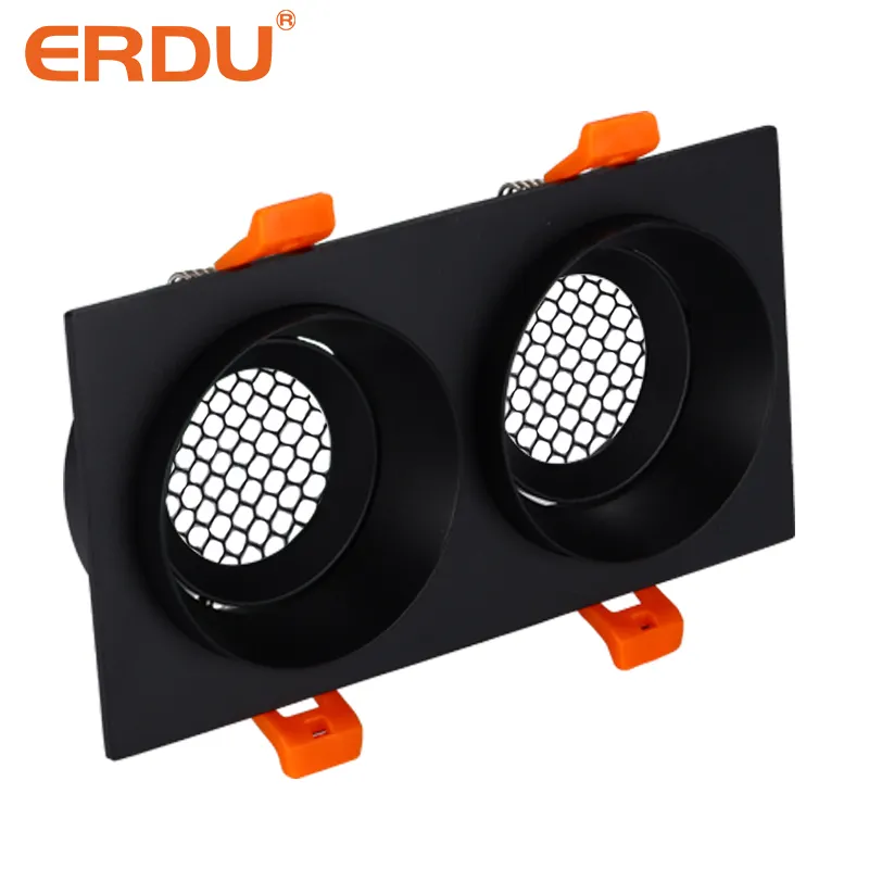 ERDU Recessed Cob Spotlight Downlight Gu10 GX53 Gu5.3 Mr16 Spot Housing Led Module Spot Frame Mr16