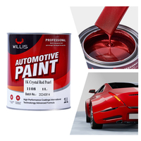 Peinture automobile à séchage rapide Flash Clear Pearl Peinture laque acrylique perle rouge 1K Diluant automobile
