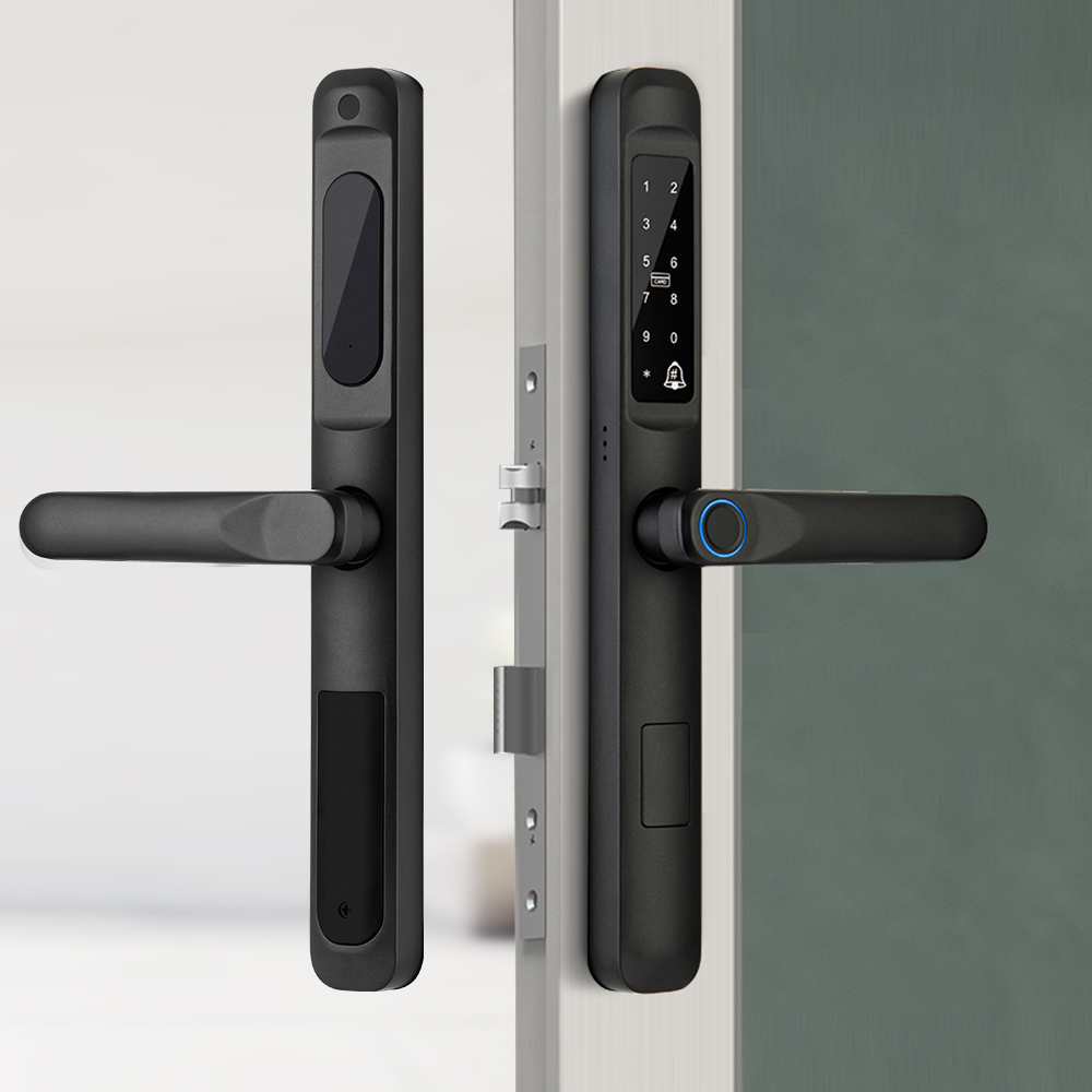 Waterproof Tuya APP Wifi Inteligente Lock Fingerprint Aluminium Intelligent Door Lock Narrow Profile Aluminum Door Smart Lock · image 7
