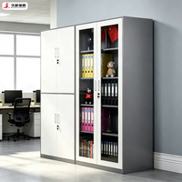 Armoire de rangement de bureau à structure démontable JIUSHUN, étanche, avec porte personnalisable, en acier modulaire