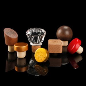 Stopper cho một ly tái sử dụng rượu vang nút chai Tops chai vít mũ với Glass Stopper vui pha lê Glass rượu Stopper - Product Image 2