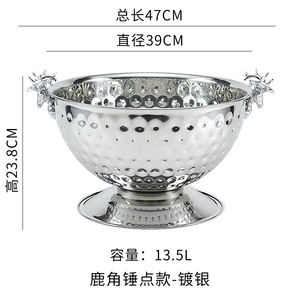 टेबल कूलर पीतल बर्फ बाल्टी शैंपेन स्टेनलेस स्टील धातु न्यूनतम पार्टी बकेट, कूलर और धारकों कस्टम आकार स्वीकार किया गया - Product Image 6