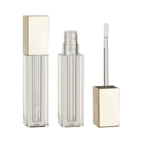 Botol Plastik Tabung Persegi Mini Berkualitas Tinggi untuk Kemasan Lipgloss, Wadah Concealer Lembut Kustom