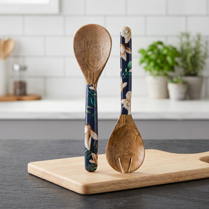 Servidores de ensaladas de madera de MANGO, COLOR NATURAL - Product Image 3