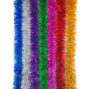 Ghirlanda di Orpelli Natalizi in <span class=keywords><strong>PET</strong></span> Multicolore Opzionale, Decorazione per Albero di Natale, Fornitore di Decorazioni per Feste e Matrimoni - Product Image 1