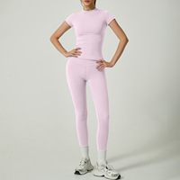 Ensemble de yoga premium pour femmes, 2 pièces, séchage rapide, respirant, vêtements de sport, soutien-gorge de sport, leggings, vêtements de sport de haute qualité, spandex/nylon