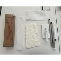 Juego de Mopa Plana de Tela Tejida Mini con Almohadillas de Microfibra Desechables Manos Libres para Limpieza en Seco y Húmedo de Mesas, Escritorios y Teclados