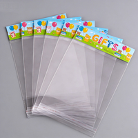 Emballage personnalisé avec logo, sachet transparent en OPP/BOPP, pochette transparente pour bijoux, papeterie, jouets, bonbons, cartes, sac OPP avec trou de suspension
