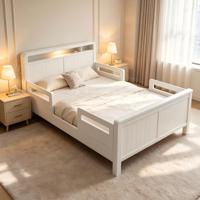 Lit plateforme multifonctionnel en bois massif, moderne, écologique, durable, confortable, avec rangement, taille double, pour chambre à coucher