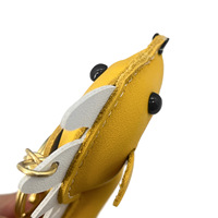 Porte-clés Dragon du Zodiaque Chinois en Cuir Véritable Rembourré avec Fermoir, Breloque de Sac, Accessoires pour Sac à Main