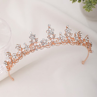 Bijoux mariage cheveux accessoires strass cristal fleur diadème femmes anniversaire couronne décoration