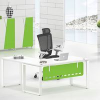 Mobilier moderne bureau cadre de table en métal bureau ordinateur bureau en forme de L avec table ronde cadre de table d'appoint