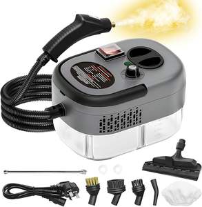 <span class=keywords><strong>Nettoyeur</strong></span> <span class=keywords><strong>vapeur</strong></span> électrique portatif 2500W sous pression avec 3 têtes de brosse en acier inoxydable pour le nettoyage de la maison, de la voiture, des meubles, de la salle de bain et des murs - Product Image 1