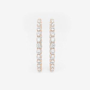 ต่างหูห่วงเพชรรูปไข่ 7 กะรัต ผลิตในห้องปฏิบัติการ สำหรับผู้หญิง ดีไซน์หรูหรา ระยิบระยับ สวยงาม หรูหรา เรียบง่าย เหมาะเป็นของขวัญ - Product Image 1