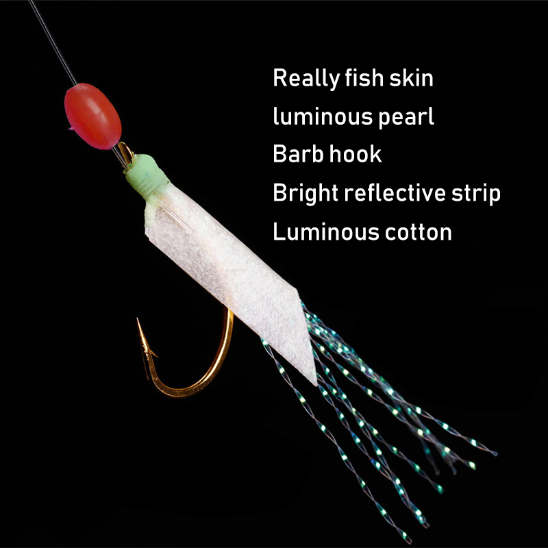 Esche Sabiki Luminose Con Perline Fluorescenti - Set Da 4 O 10 Pezzi Per Pesca In Mare E Fiume - 2