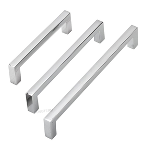 Poignées de porte de placard de cuisine en métal, quincaillerie de meubles d'usine, alliage de zinc, barre carrée - Product Image 2