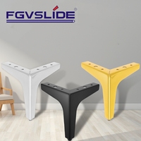 FGVSLIDE Möbel Moderner Stahl Golden Black Sofa Füße Metall Sofa Bein Dreieck Chrom Bein