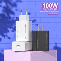 Chargeur USB ultra-rapide 100W pour téléphone portable, adaptateur secteur USB 100W à charge rapide