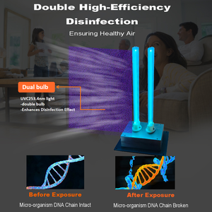 <span class=keywords><strong>18</strong></span> Watts kép UV <span class=keywords><strong>UVC</strong></span> ánh sáng 2 bóng đèn 110V đèn phần lọc không khí cho toàn bộ ngôi nhà HVAC & Duct lọc đèn UV cho máy lọc không khí - Product Image 2