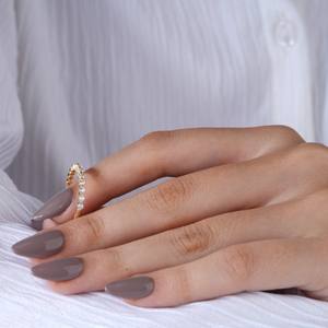 Elegante Anillo de Eternidad con Baño de Oro y Estilo Diamante para Mujer, Joyería Fina y Minimalista para Uso Diario, Regalo de Compromiso - Product Image 3