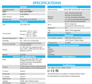 جامع بيانات أندرويد Y55 مع بطارية ، mAh لمسح GNSS <span class=keywords><strong>RTK</strong></span> عالي الدقة - Product Image 6