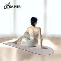 Tapis de yoga en PU de forme arquée adapté à un usage domestique antidérapant, silencieux pour les exercices de fitness et de yoga