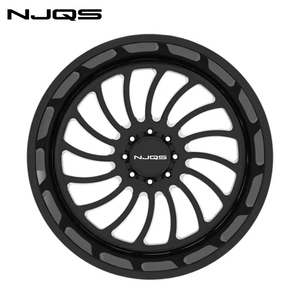 Jantes forgées NJQS Super Single 22x12 22x14 24x12 24x14 26x16 <span class=keywords><strong>4x4</strong></span> Tout-terrain 8x170 8x180 8x6.5 6x5.5 Noir brillant pour camion - Product Image 4