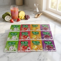 10g pour 2L d'eau, 60 sachets par 4 sacs par carton, poudre de jus aromatisée à l'orange, à la pastèque et à la fraise, poudre de boisson aromatisée