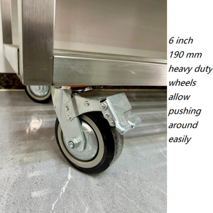 Parrilla de Gas Propano de Acero Inoxidable con Ruedas, Parrilla para Asar al Aire Libre sin Humo para Patio, Jardín y Terraza - Product Image 5