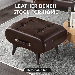 Taburete <span class=keywords><strong>de</strong></span> Tela Moderno y Pequeño para Sala <span class=keywords><strong>de</strong></span> Estar, Mesa <span class=keywords><strong>de</strong></span> Centro, Sofá, Reposapiés Bajo, Zapatero, Uso en Hospitales y Hoteles - Product Image 2