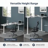 Moteur double dissimulé, montage standard, poutre transversale en S à deux niveaux de longueur inégale, électrique, durable, résistant à l'eau, réglable en hauteur