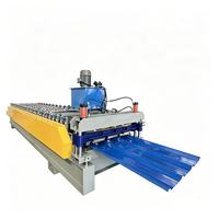 Machine automatique de formage de tuiles de toiture trapézoïdales à double couche 970, machine de fabrication de tôles de toiture profilées IBR, GI PPGI