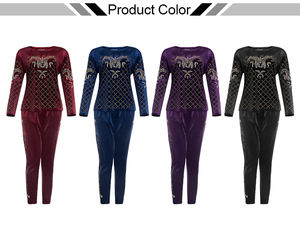 Ensembles en velours africain H & D pour femmes, ensembles 2 pièces, survêtement en velours à manches longues, vêtements africains <span class=keywords><strong>2022</strong></span> - Product Image 3