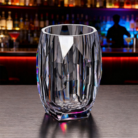 Verres à whisky en gros, vente chaude, gobelet à bière, plastique PC acrylique incassable, résistant à la chaleur, pour hôtels, bars commerciaux