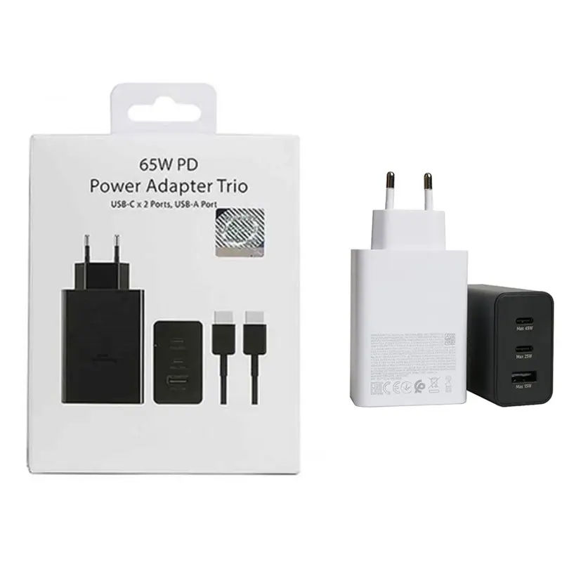 original EP-T6530 65W PD Quick Charging Charger type c Super Fast charger Adapter with 3 Ports for samsung Mobile Phones