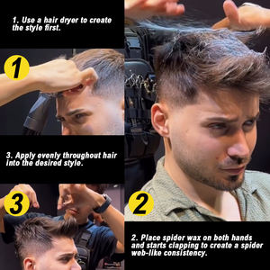 Prodotti <span class=keywords><strong>per</strong></span> <span class=keywords><strong>capelli</strong></span> barbiere Private Label Pomade Styling argilla barbiere Spider Wax medio tenere <span class=keywords><strong>capelli</strong></span> organici pomata <span class=keywords><strong>per</strong></span> gli uomini - Product Image 6