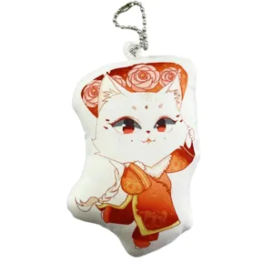 Plush Keychain Custom Manufacturer Custom Stuffed Animals Plush Pillow Cartoon Keychain, Keychain Toys