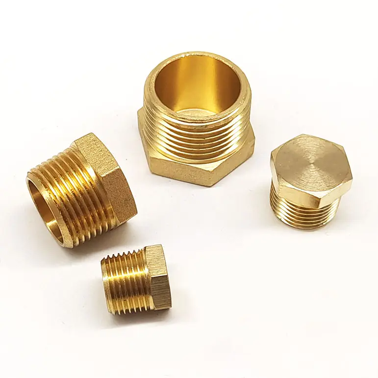 1/4Inch Male Adapter Pipe Fitting NPT Thread Brass Cored Hex Head Plug