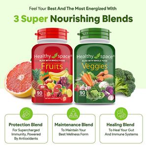 Complément alimentaire en poudre <span class=keywords><strong>de</strong></span> fruits <span class=keywords><strong>et</strong></span> légumes pressés à froid, contenant <span class=keywords><strong>de</strong></span> la vitamine C <span class=keywords><strong>et</strong></span> des protéines, en pack combiné. - Product Image 1