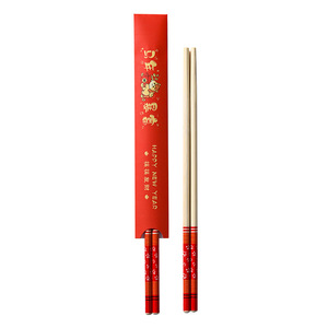 Palillos desechables de bambú de alcanfor rojo, empaquetados individualmente, gruesos y sin desbarbados, para regalos del Año Nuevo Chino - Product Image 5