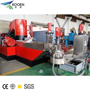 Recycled plastic film pelletizing plant/palstic granules making machine