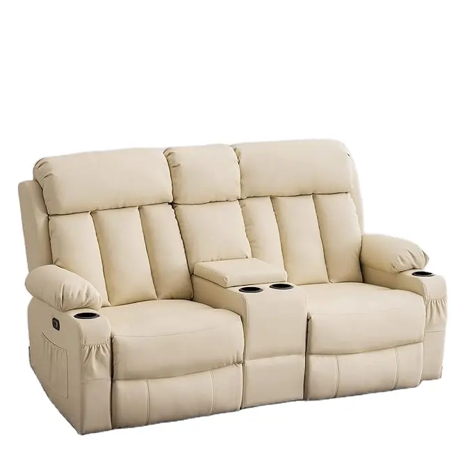 Hot sale factory supply home furniture Cat scratch leather traditional style recliner sofa one seat two seats