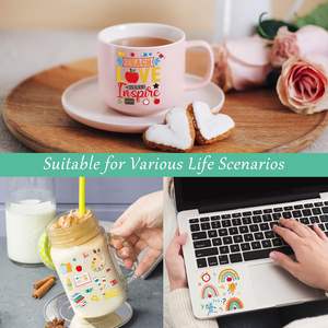 Autocollants UV de transfert Finition brillante résistante d'éraflure matérielle écologique Autocollants UV de transfert de tasse en verre d'application facile - Product Image 6