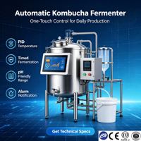 Cuve de Fermentation en Acier Inoxydable pour Kombucha 200L 500L 1000L 2000L 3000L, Fermenteur de Qualité Alimentaire avec Chemise de Refroidissement et Pompe Haute Performance