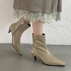 Stivaletti da Donna Cialisa in Vera Pelle di Alta Qualità, Scarpe Autunno Inverno 2025, Moda Elegante, <span class=keywords><strong>Tacco</strong></span> Medio per Uso Quotidiano - Product Image 1