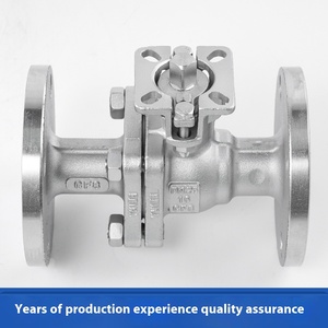 Vanne à boisseau sphérique pneumatique robuste en acier inoxydable 316/304 à plateforme haute avec bride Q41F-16P pour l'eau, structure OEM Q41F-16P - Product Image 1