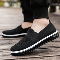 Chaussures en tissu à enfiler pour hommes, respirantes, antidérapantes, décontractées, confortables, plates, pour la marche quotidienne en extérieur