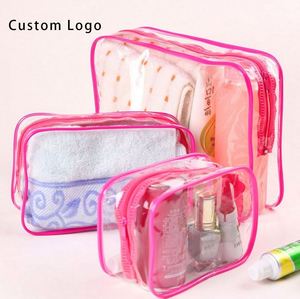Custom Designed Square <b>Transparent</b> PVC Cosmetic <b>Bag</b> with Logo, Perfect for Promotions, Business Gifts - Product Image 1